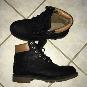 Timberland Juniors Black 100% Waterproof